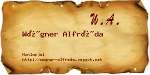 Wágner Alfréda névjegykártya